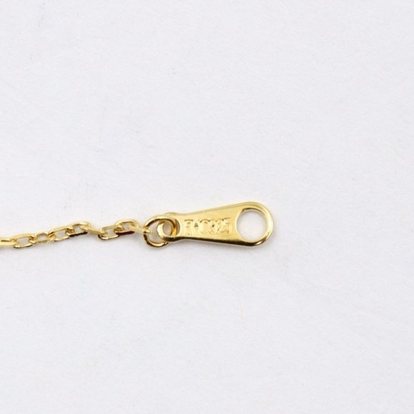 New RACHEL ZOE 18K Gold Silver Blue Stone Three Clover Cubic Zirconia Necklace - Picture 6 of 10